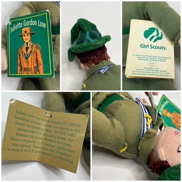 Rare 1960s Vintage Girl Scouts Clover Green Shoulder Purse Bag & Plush Doll Set - Picture 16 of 16